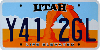 UT license plate Y412GL