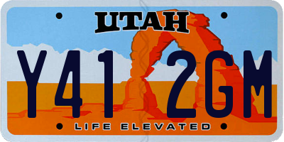 UT license plate Y412GM
