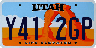 UT license plate Y412GP