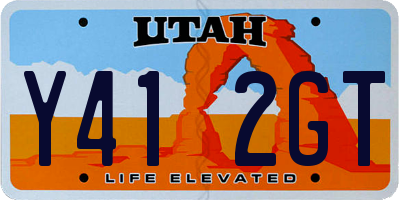UT license plate Y412GT