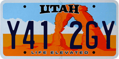 UT license plate Y412GY