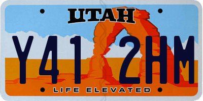 UT license plate Y412HM