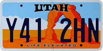 UT license plate Y412HN