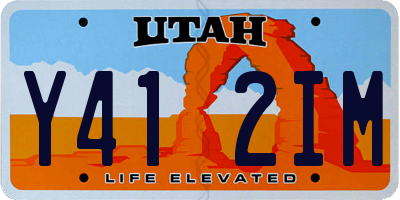 UT license plate Y412IM