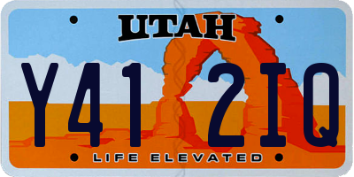 UT license plate Y412IQ