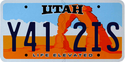 UT license plate Y412IS
