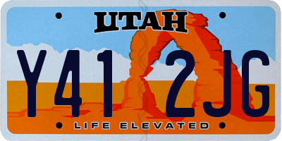 UT license plate Y412JG