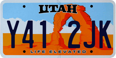 UT license plate Y412JK