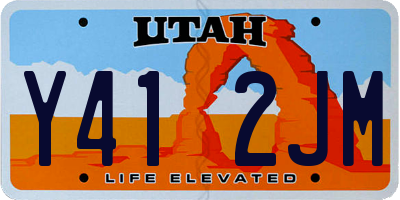 UT license plate Y412JM