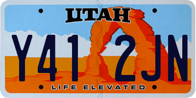 UT license plate Y412JN