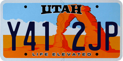 UT license plate Y412JP