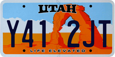 UT license plate Y412JT