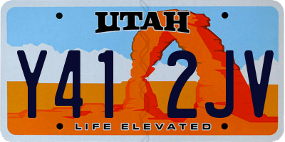 UT license plate Y412JV