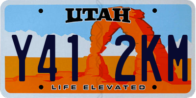 UT license plate Y412KM