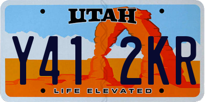 UT license plate Y412KR
