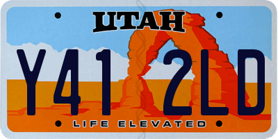 UT license plate Y412LD