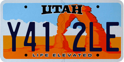 UT license plate Y412LE
