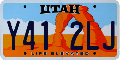 UT license plate Y412LJ