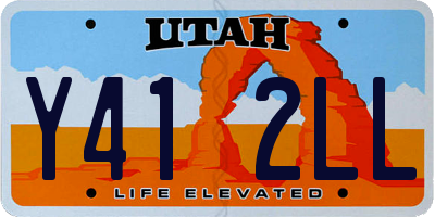 UT license plate Y412LL