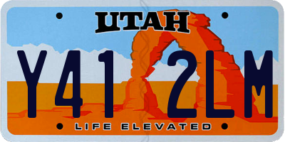 UT license plate Y412LM