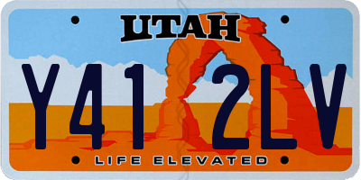 UT license plate Y412LV