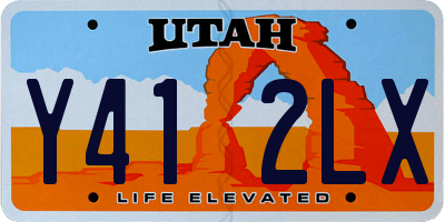 UT license plate Y412LX