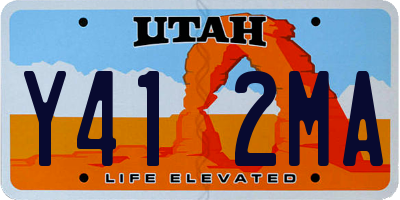 UT license plate Y412MA