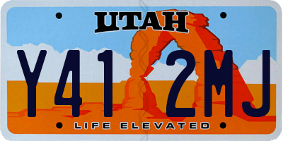 UT license plate Y412MJ