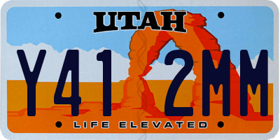 UT license plate Y412MM