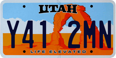 UT license plate Y412MN