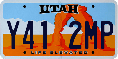 UT license plate Y412MP