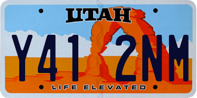 UT license plate Y412NM