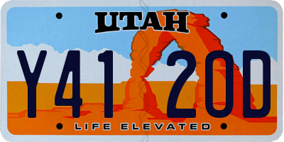 UT license plate Y412OD