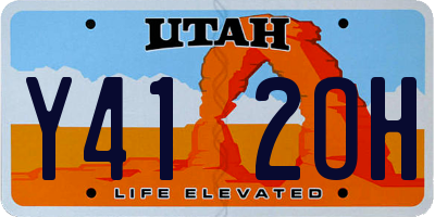 UT license plate Y412OH