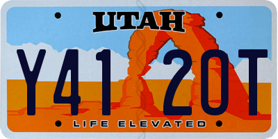 UT license plate Y412OT