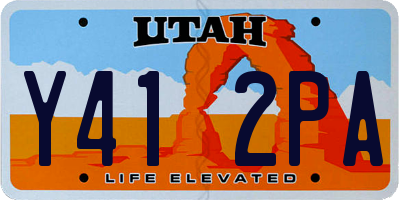 UT license plate Y412PA