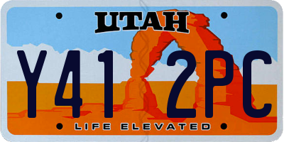 UT license plate Y412PC