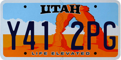 UT license plate Y412PG