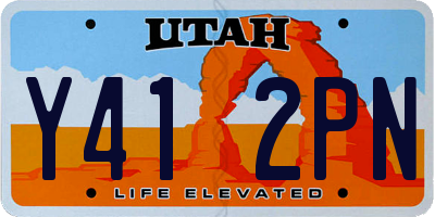 UT license plate Y412PN