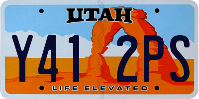 UT license plate Y412PS