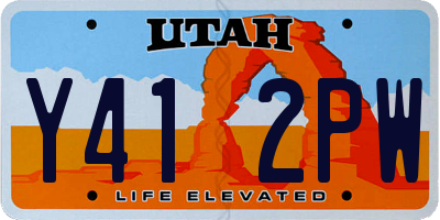 UT license plate Y412PW