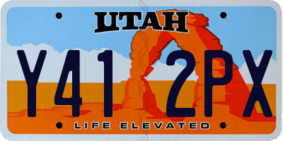 UT license plate Y412PX