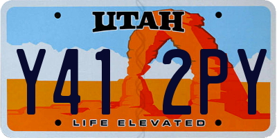 UT license plate Y412PY