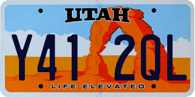 UT license plate Y412QL