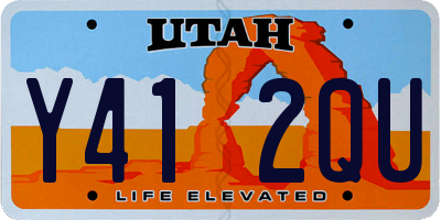 UT license plate Y412QU