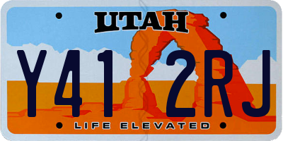 UT license plate Y412RJ