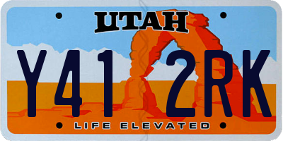 UT license plate Y412RK