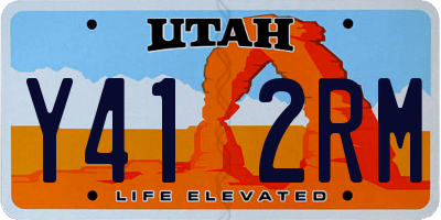 UT license plate Y412RM