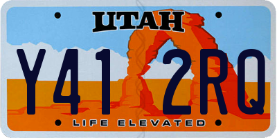 UT license plate Y412RQ
