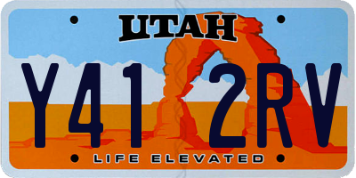 UT license plate Y412RV